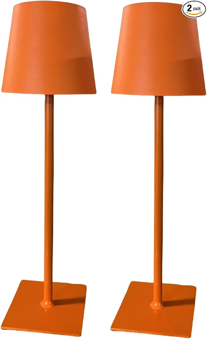 2 Pack Cordless Table Lamps, 3 Colors Stepless Dimming, 5000mAh Rechargeable Battery LED Desk Lamp for Bedroom/Couple Dinner/Desk/Cafe/Dining Room/Terrace