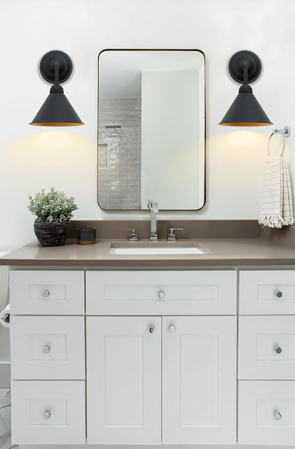 HEQIQEH Modern Battery Operated Wall Sconces Set of 2 with Metal Lamp Shade, 13 RGB Color Changing Dimmable Battery Wall Mounted Lamps with Remote Control for Bedroom, Galleries, Hallway, Hotels