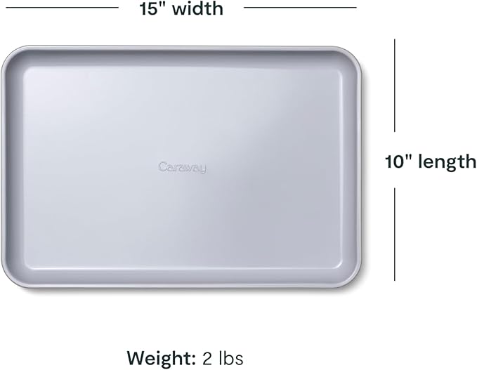 Caraway Non-Stick Ceramic Baking Sheet - Naturally Slick Ceramic Coating - Non-Toxic, PTFE & PFOA Free - Perfect for Baking, Roasting, and More - Medium (15" x 10") - Navy