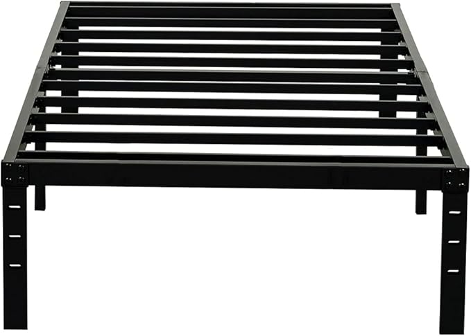 Twin XL Bed Frames, 14 Inches High Metal Bedframe with Steel Slats Support, No Box Spring Needed, Sturdy and Noise-Free