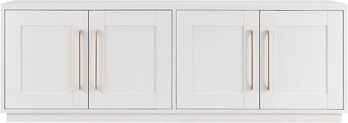 Henn&Hart Tillman Rectangular TV Stand for TV's up to 80" in, 68" Wide, White