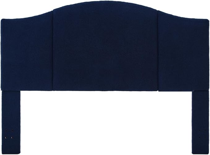 24KF Middle Century Upholstered Foldable King Headboard, Modern Boucle Teddy Fabric Headboard King/California King, 6033-K-Navy