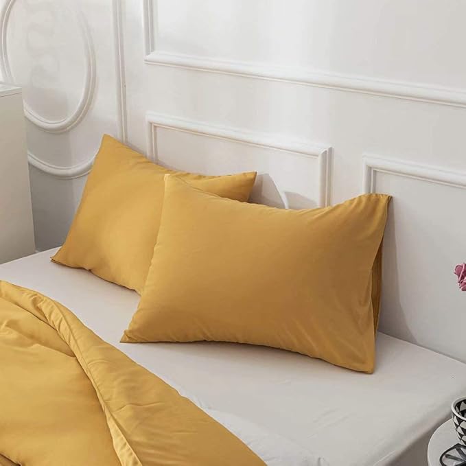 Cottonight Mustard Yellow California King Comforter Sets Dark Yellow Bedding Comforter Set Ginger Blanket Quilts Cozy Breathable Blanket Quilts Bedding Set Cal King Bed