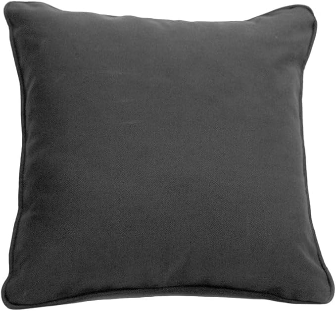 East Green 14 x 14 Waterproof Outdoor Pillow with Insert, Black - Premium Olefin Outdoor Accent Pillow for Patio Furniture