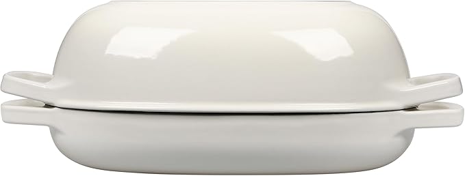 Enameled Cast Iron Dutch Oven Pot with Lid, Oval Dutch Oven for Bread Baking, Bread Oven for Homemade Sourdough Bread Baking, 5qt, White