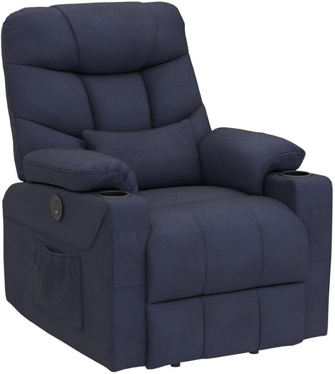 Power Lift Recliner Chair for Elderly, Lift Chair with Heat and Massage, Power Lift Recliners for Living Room with Infinite Position, USB-A＆C, Cup Holder, Side Pocket