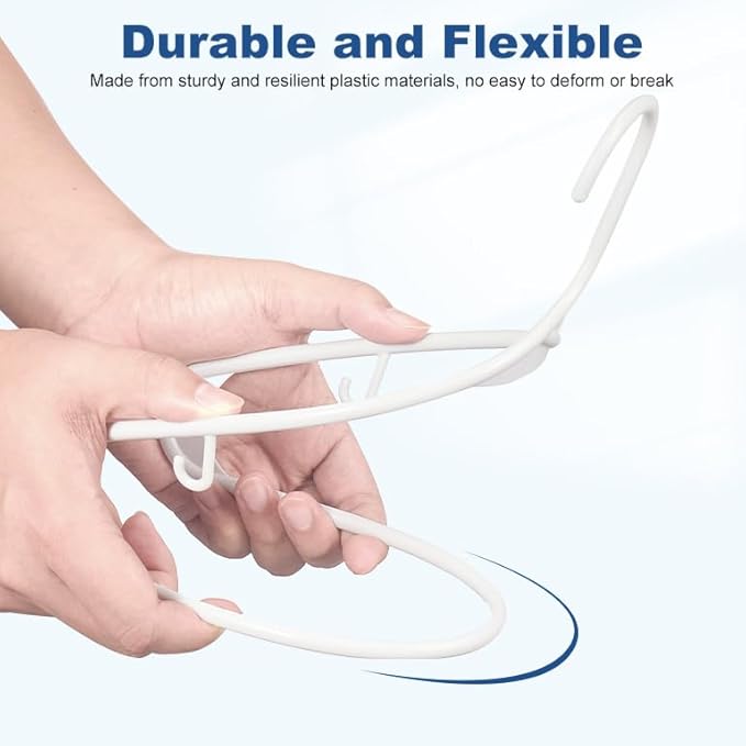 HOUSE DAY 1000 Pack Plastic Clothes Hangers, Commercial Bulk Shipment for Business, Sturdy Durable Lightweight Hanger White Ideal for Retail Dry Cleaners Warehouses, Save Cost & Warehouse Space