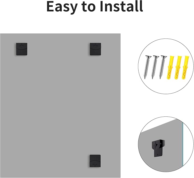 Frameless Mirror, 40x48 Inch Large Bathroom Mirrors for Wall Over Sink, Upgraded Shatterproof Vanity Mirror with Polished Edge for Bathroom,Bedroom,Living Room and Entryway