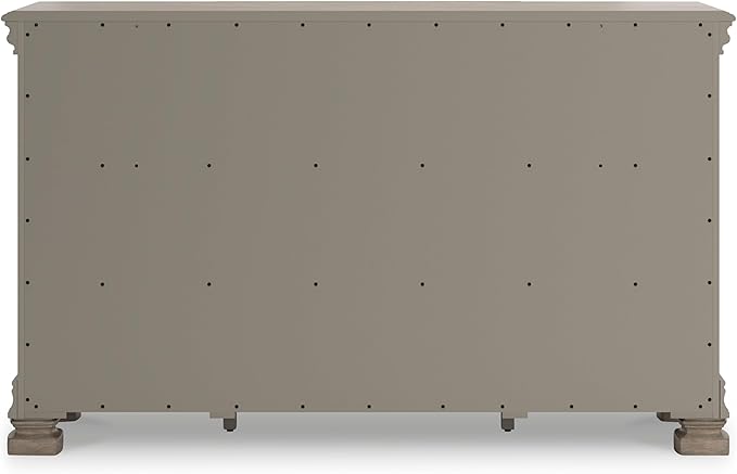 Signature Design by Ashley Lexorne Traditional 7 Drawer Dresser with 1 Jewelry Tray and Felt-lined Top Drawer for Bedroom, Gray