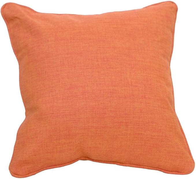 East Green 18 x 18 Waterproof Outdoor Pillow with Insert, Coral - Premium Olefin Outdoor Accent Pillow for Patio Furniture