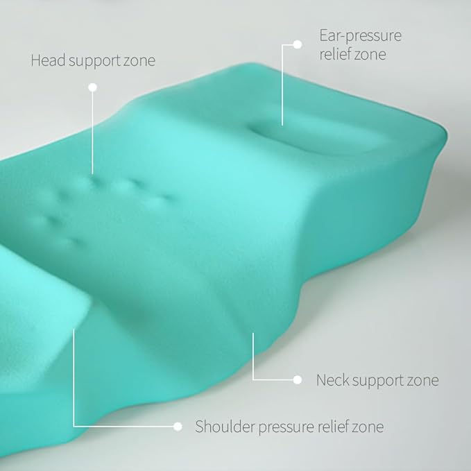 Motex Height Adjustable Memory Foam Pillows for Sleeping Neck Supporting Ergonomic Pillows with Washable Modal Fabric Cover, White, M-L Size – Motion N (1pc)