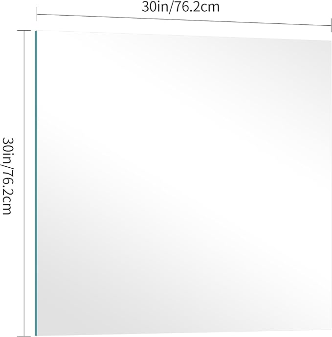 KOCUUY Frameless Mirror, 30"x30" Square Rectangle Vanity Mirror for Over Sink, Upgraded Shatterproof Unframed Design for Bedroom, Living Room, Entryway