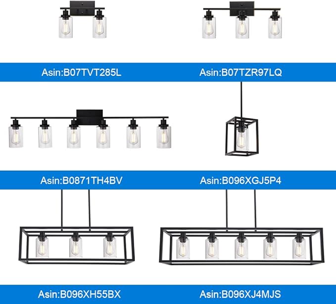 MELUCEE 40 Inches Length 5-Light Bathroom Vanity Light Fixtures Black Industrial Wall Sconce Lighting with Clear Glass Shade for Living Room Bedroom Hallway Kitchen (Patent No.: US D963914 S)