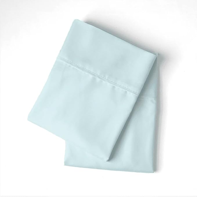 PeachSkinSheets Night Sweats: The Original 1500tc Soft King Pillowcase Set Beach Blue