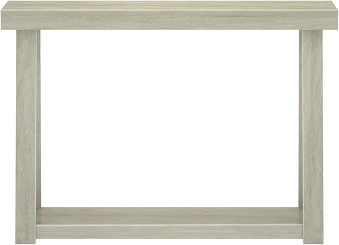 Plank+Beam Solid Wood Console Table with Storage, 46.25 Inch, Sofa Table with Shelf, Narrow Entryway Table for Hallway, Behind The Couch, Living Room, Foyer, Easy Assembly, Seashell