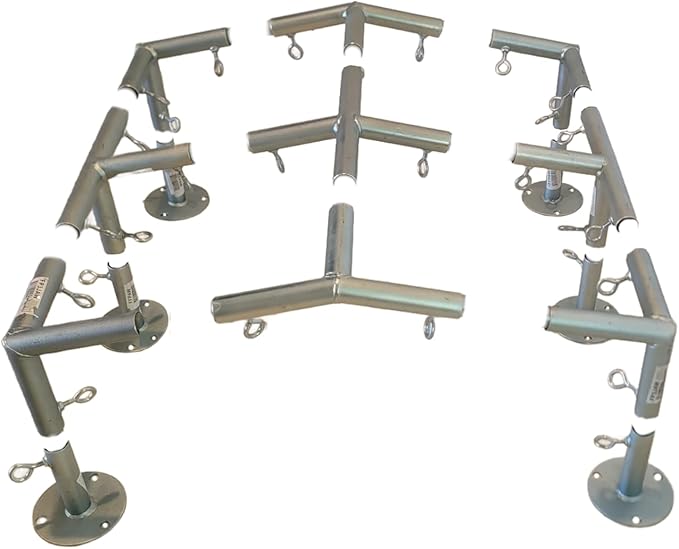 6 Leg Style Carport Canopy EMT Pipe Fittings Low Peak Connectors with 102 Degree Angle (Choose Size) (Connects 3/4" Pipe)