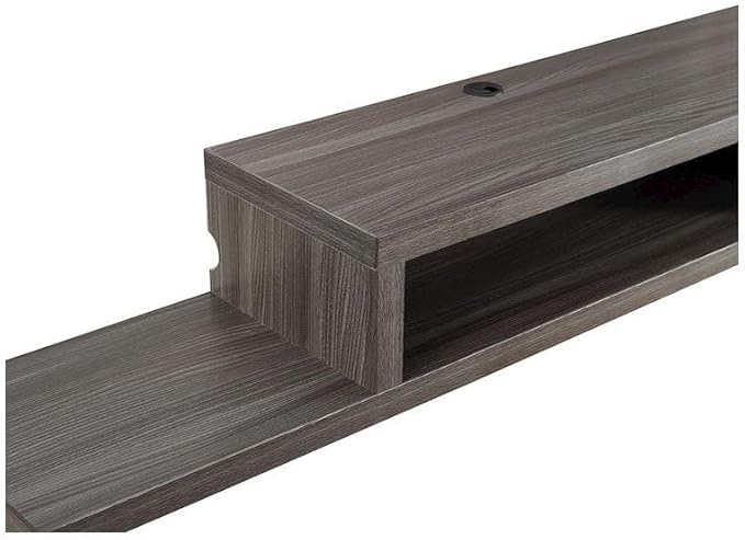 Skyline Walnut Floating 60-inches TV Stand, Wall Mounted Console with Shelf, Floating Entertainment Center and Floating TV Shelf