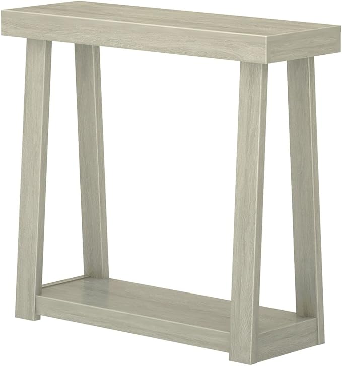 Plank+Beam Solid Wood Console Table with Storage, 36 Inch, Sofa Table with Shelf, Narrow Entryway Table for Hallway, Behind The Couch, Living Room, Foyer, Easy Assembly, Seashell