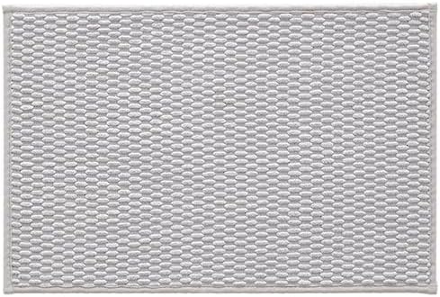 Bathroom Rugs Non Slip Washable, Super Absorbent Thin Bath Mat Small Quick Dry Low Pile Bathroom Rug, Light Grey 16"x24"