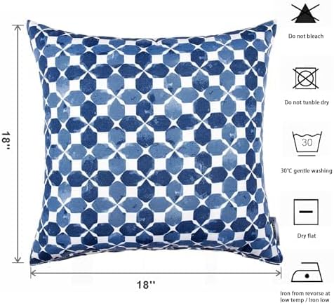 Outdoor Throw Pillows - Decorative Pillows with Insert Included Set of 2 Outdoor Pillows for Patio Furniture 18x18 Inch