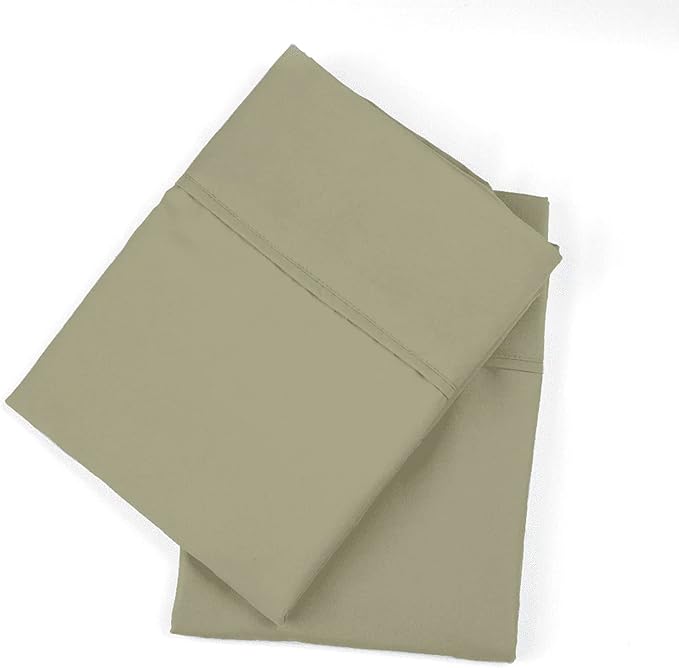 PeachSkinSheets Night Sweats: The Original 1500tc Soft King Pillowcase Set SAGE Green