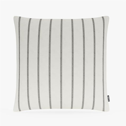 Outer Outdoor Throw Pillow with OuterWeave Performance Fabric, Decorative Pillow for Patio & Outdoor Furniture, Includes Machine Washable Pillow Cover and Insert - Palisades Gray Stripe, 18"x18"