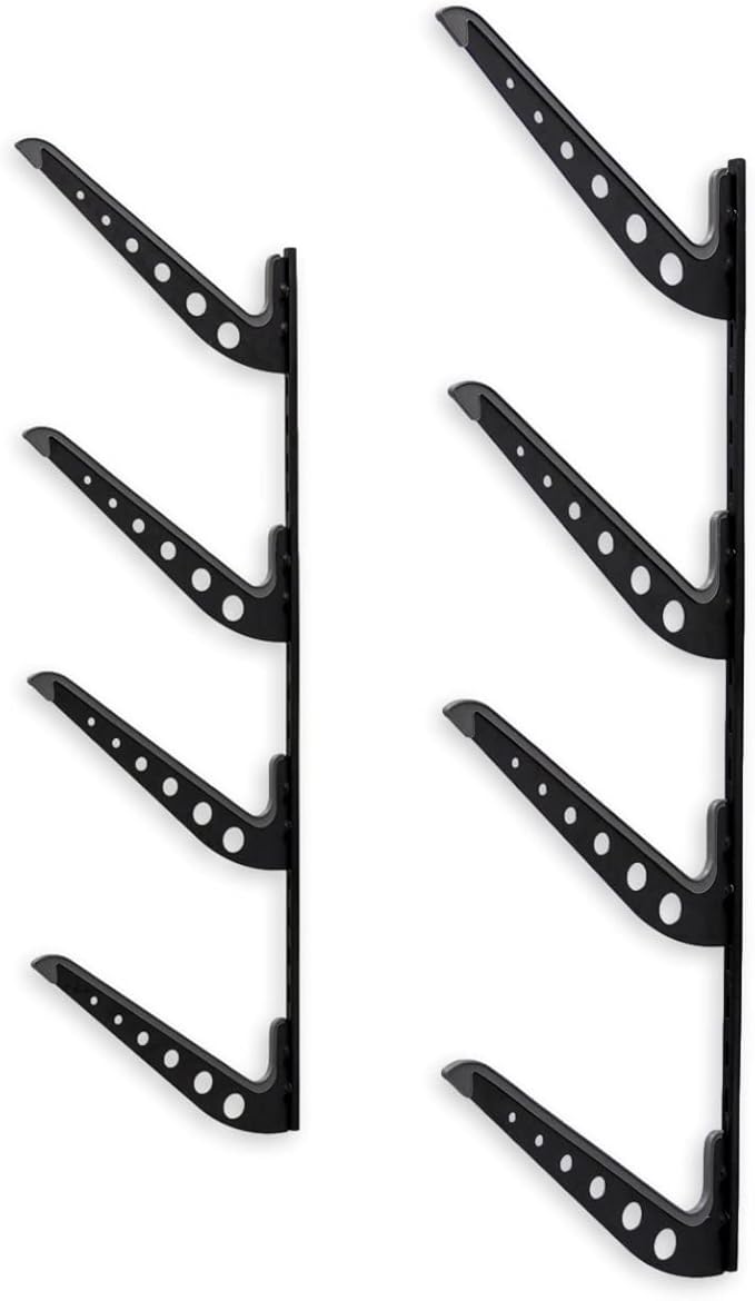 StoreYourBoard Beach Chair and Umbrella Wall Storage Rack, Metal Adjustable 4 Level Beach Gear Hanger, Garage and Home Organizer, Heavy Duty Beach Chair Rack Holds up to 100 lbs