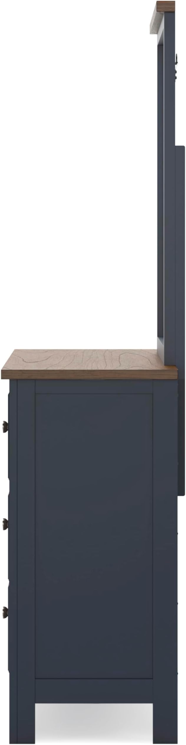 Signature Design by Ashley Landocken Casual 6-Drawer Dresser and Mirror with Safety Stop, Blue & Light Brown