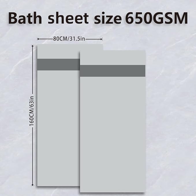 Super Absorbent Quick Drying | Hotel Grade Extra Large Bath Towels, 2-Piece Set, Bathroom Luxury Soft Towels-650GSM Cotton Luxury Beach Bath Towel 80x160cm (31.5x63 inches) (Rose Pink)