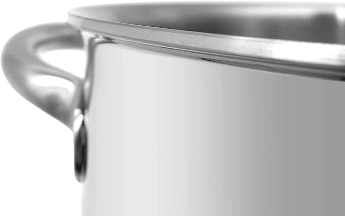 Fortune Candy 4-Quart Saucepan with Lid, Tri-Ply, 18/8 Stainless Steel, Advanced Welding Technology, Dishwasher Safe, Induction Ready, Mirror Finish