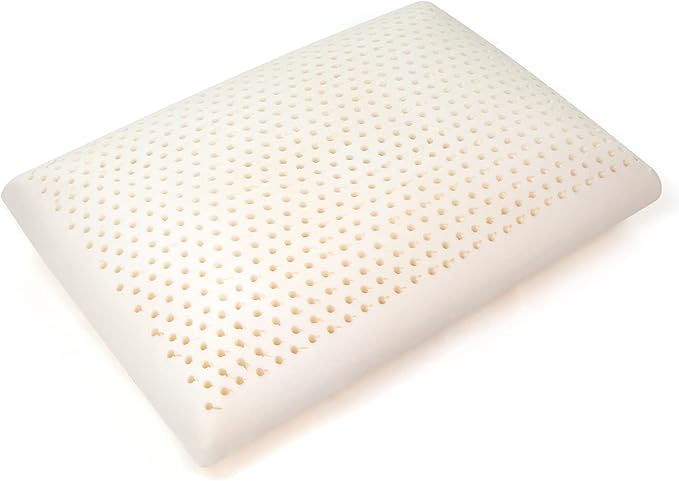 Talalay Latex Pillows for Sleeping - Medium Firmness King Pillow (33.4'' x 15.7'' x 5.9'') for Side, Back, and Stomach Sleepers to Get a Restful Sleep