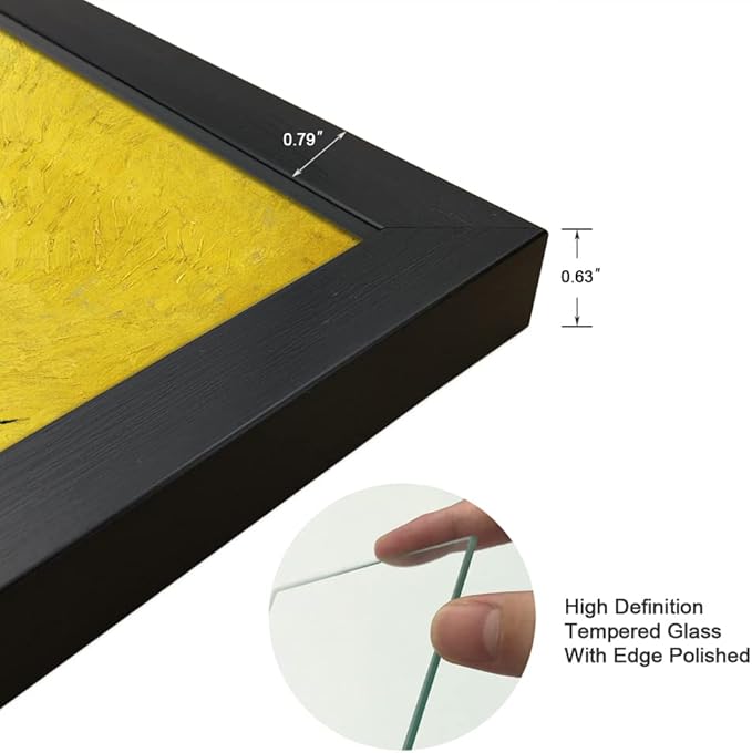 4x6 Picture Frame Set of 6 with Real Glass for Pictures 4x6 Without Mat, Wall Gallery or Tabletop display Photo Frames in Black