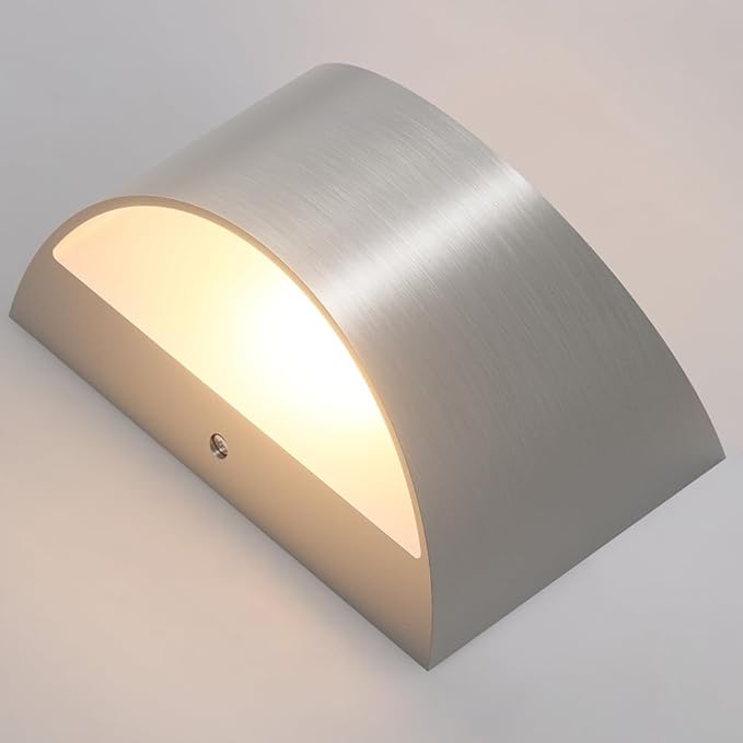 Aipsun 4 Pack Nickel Modern LED Wall Sconce Hardwired Indoor Wall Lights Up and Down Wall Mount Light for Living Room Bedroom Hallway Corridor Conservatory Warm White 3000K(with G9 Bulbs)