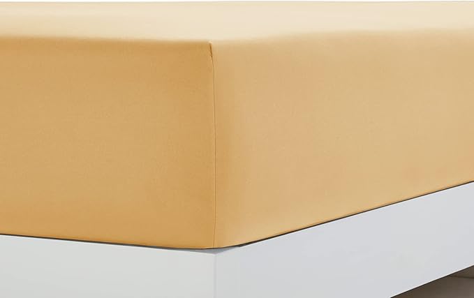 Clara Clark Premier 1800 Series 4pc Bed Sheet Set - Queen, Camel Gold