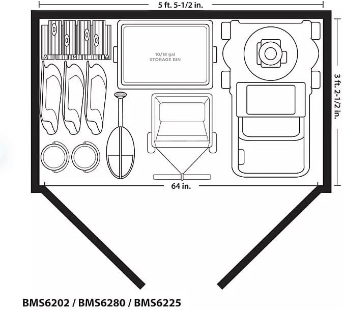 Outdoor Storage Shed, Extra Large Vertical, 6' x 4', Dark Gray
