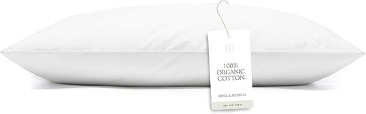 BOLL & BRANCH Down Chamber Pillow - Medium, King - Naturally Cooling Shell - Premium Comfort, Superior Support - Cruelty-Free IDS Certified Down