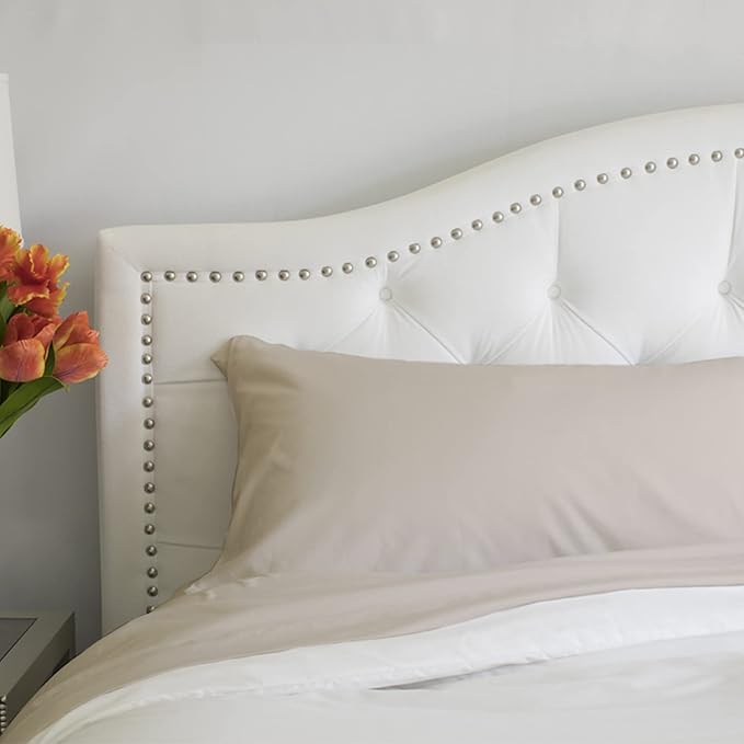 PeachSkinSheets 1500tc Level of Softness Soft King Pillowcase Set of 2 - Toasted Marshmallow