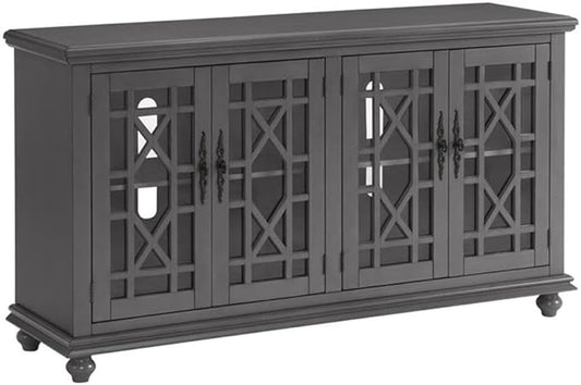 Martin Svensson Home Elegant TV Stand, 63" W x 35" H, Grey