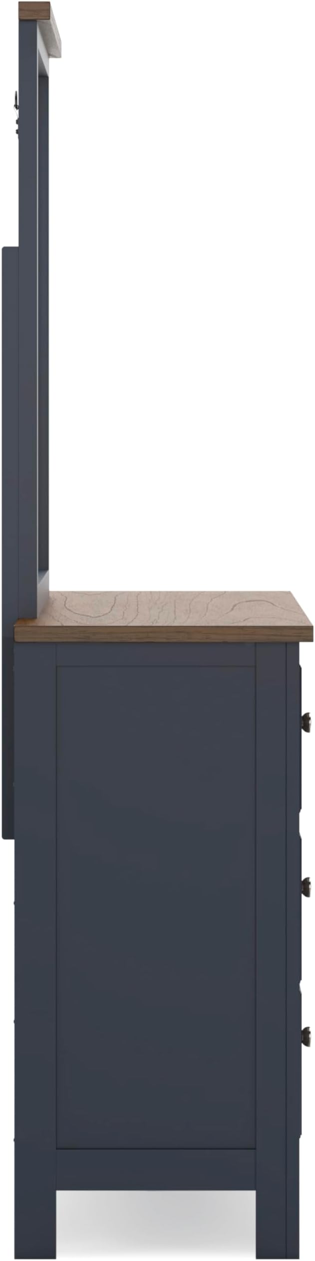 Signature Design by Ashley Landocken Casual 6-Drawer Dresser and Mirror with Safety Stop, Blue & Light Brown