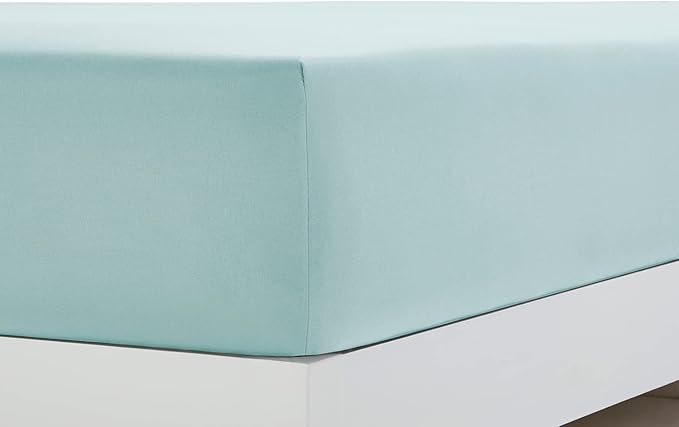 Clara Clark Bed Sheets, Premier 1800 Series 4 Piece Bed Sheet Set, Deep Pocket, Wrinkle, Fade, Stain Resistant, Luxury Soft Bedding Sheets & Pillowcases, Split King, Light Blue Aqua