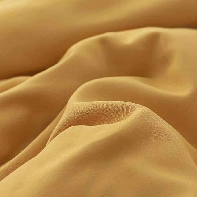 Cottonight Mustard Yellow California King Comforter Sets Dark Yellow Bedding Comforter Set Ginger Blanket Quilts Cozy Breathable Blanket Quilts Bedding Set Cal King Bed