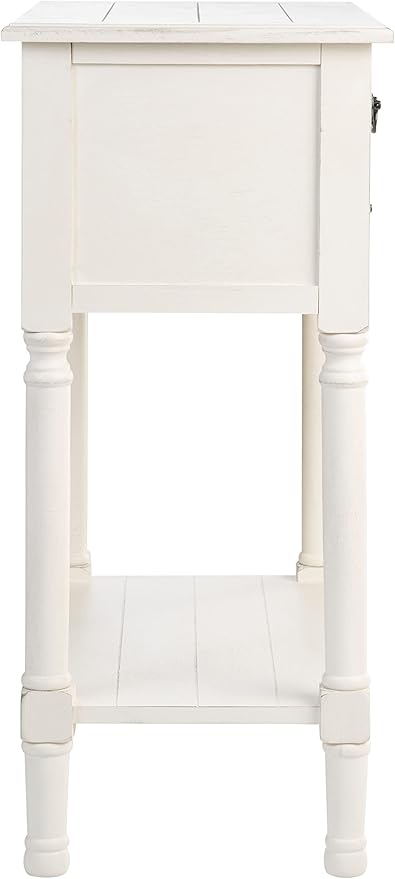 SAFAVIEH Home Collection Primrose White 3-Drawer Console Table