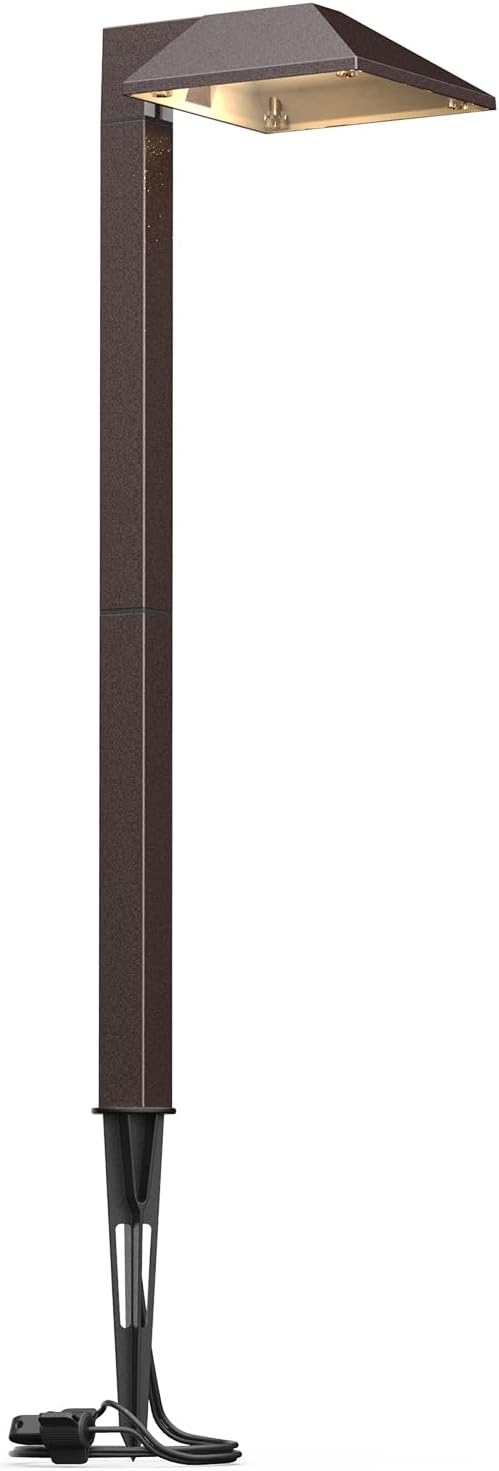 GOODSMANN Low Voltage Landscape Path Lights 0.6W LED Sidewalk Landscape Lighting 22 Lumen Outdoor Electric Walkway & Pathway Lights Wired Bronze Finish 3100K Warm White with Cable Connectors