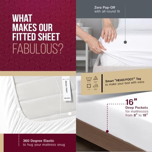 TEXAS LINEN CO. 800 TC Egyptian Cotton Sheets - 4 Piece Burgundy Color Full Cooling Sheet for Hot Sleepers, Soft, Breathable Bed Sheet Set, Luxury Hotel Sheets, Fits Mattress Upto 18'' DEEP Pocket