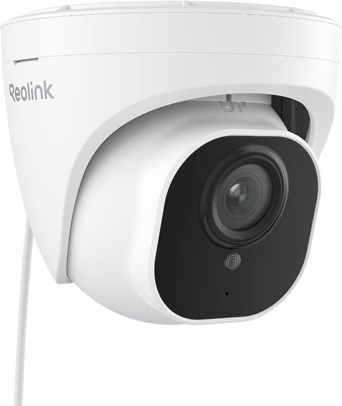 REOLINK 4K Security Camera Outdoor System, IP PoE Dome Surveillance Camera with Human/Vehicle Detection, 100Ft 8MP IR Night Vision, Work with Smart Home, Timelapse, Up to 256GB SD Card, RLC-820A