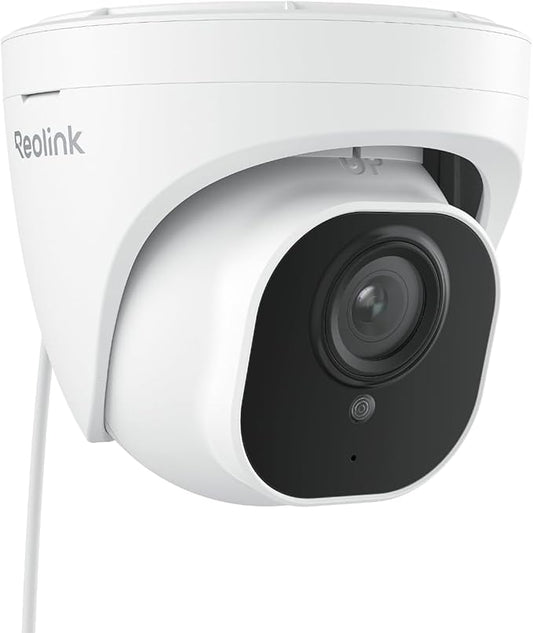 REOLINK 4K Security Camera Outdoor System, IP PoE Dome Surveillance Camera with Human/Vehicle Detection, 100Ft 8MP IR Night Vision, Work with Smart Home, Timelapse, Up to 256GB SD Card, RLC-820A