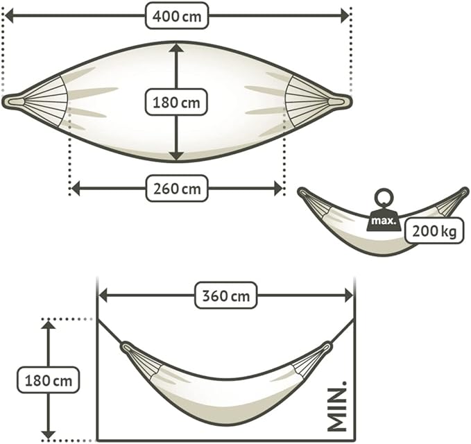 LA SIESTA Brisa Classic Hammock, Handmade, Weather-Resistant, Tear-Resistant Hammock for Indoor & Outdoor Relaxation, Size-King - Marine