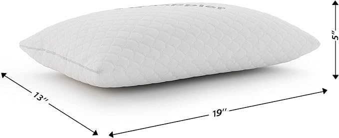 Small Shredded Memory Foam Pillow for Travel and Camping - Compressible Medium Firm Bed Pillow, Contoured Support, Breathable Cover, Machine Washable, Ideal Backpacking