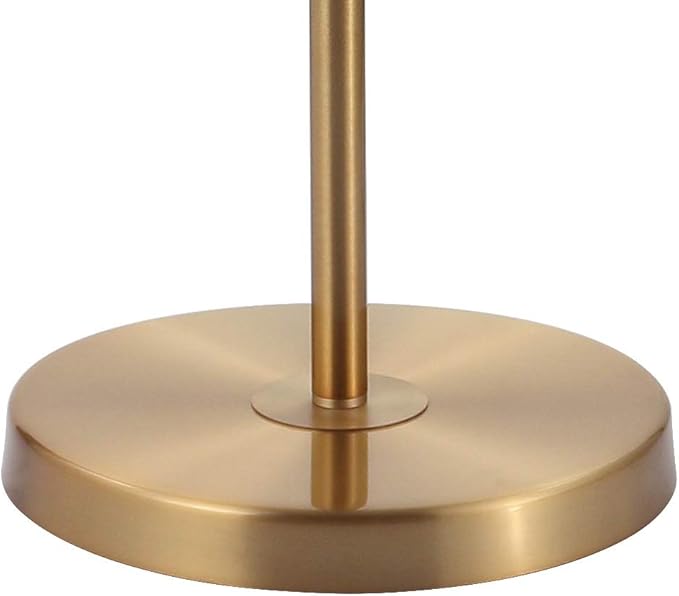 JONATHAN Y JYL9005B Jemma 60" Crystal/Metal LED Floor Lamp, Contemporary, Modern, Transitional, Elegant, Office, Living Room, Family Room, Dining Room, Bedroom, Hallway, Foyer, Brass Gold/Clear