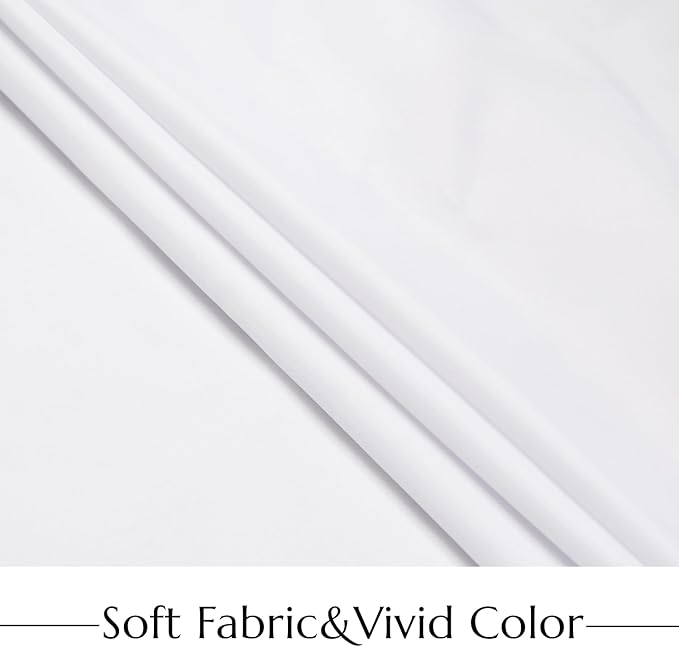 No Hook Shower Curtain with Snap in Liner, White and Black Striped Heavy Duty See Through Window Waterproof Machine Washable Bathroom Curtain 71" W x 74" L (Pack of 1)